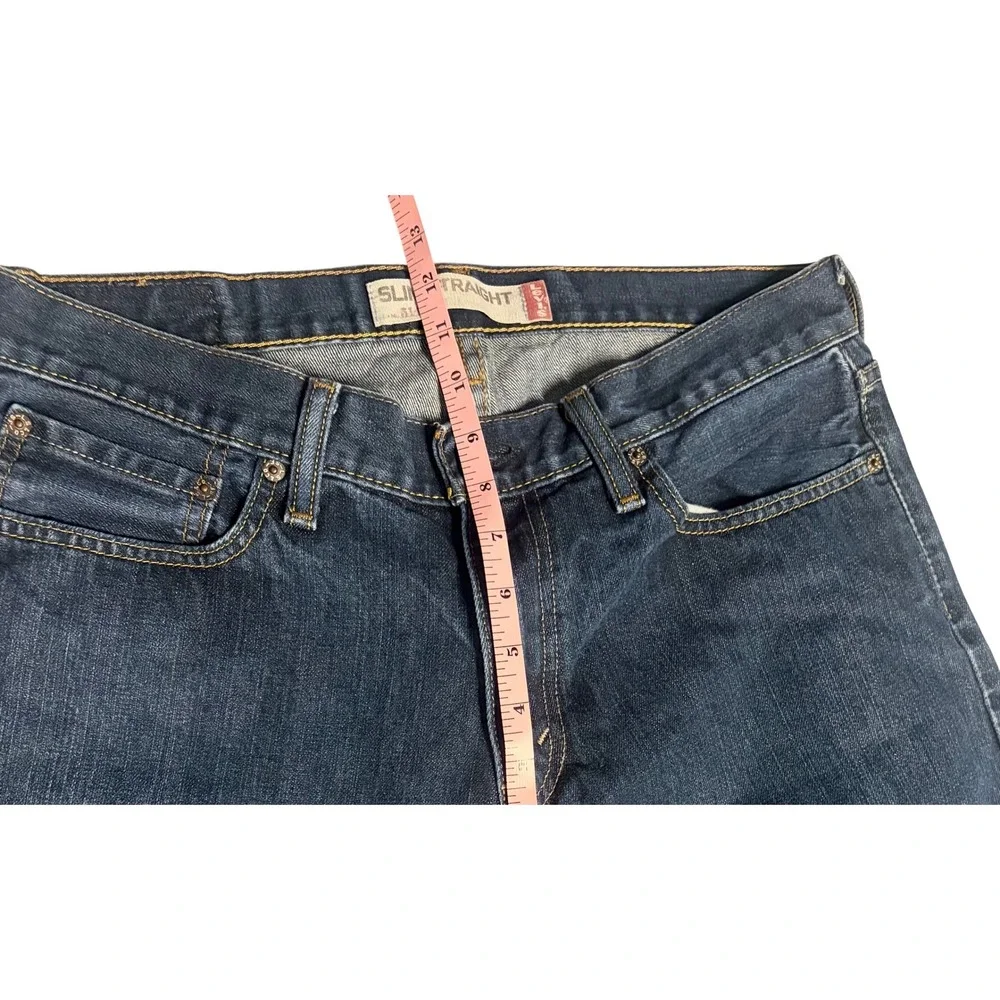 Levis 514 Slim‎ Straight Jeans Mens 33x32 Dark Wash Blue Denim Pants
